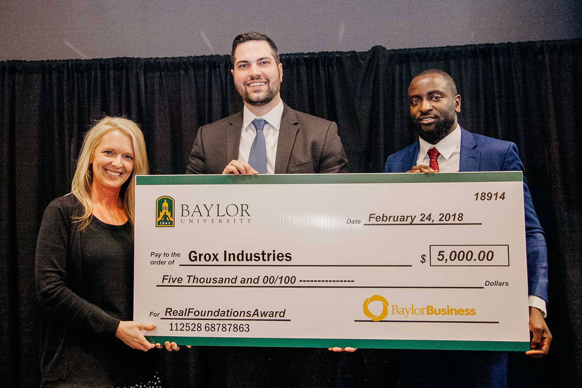 Witness Martin and Andrew Miles of Grox Industries at the Baylor New Venture Competition.